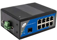 Βιομηχανικός διακόπτης πλήρες Gigabit ινών σημείου εισόδου Ethernet 1 SFP και 8 λιμένες σημείου εισόδου