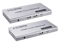 CAT5/καλώδιο 120m CAT6 διαλυτικό χρώματος HDMI KVM με τον ήχο USB και Mic άνω της IP 1080P