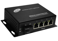 1310/1550nm εμπορικός μετατροπέας MEDIA Ethernet με 1 ίνα και 4 λιμένες σημείου εισόδου