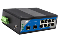 32Gbps 10 λιμένας 8+2 διακόπτης ινών SFP με 8 λιμένες Ethernet και 2 αυλακώσεις SFP