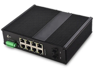 Βιομηχανικός διακόπτης Gigabit 8 σημείου εισόδου Ethernet Ip40 σημείο εισόδου λιμένων και οπτική SFP DIN ράγα 2 ινών