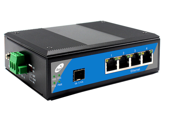 Βιομηχανικό Din Rail SFP Fiber Switch 1 SFP Slot και 4 θύρες Ethernet
