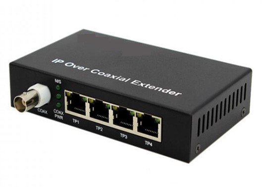 10/100Mbps POE πάνω σε κοαξικό μετατροπέα EOC 2KM με 1 BNC και 4 θύρες Ethernet POE