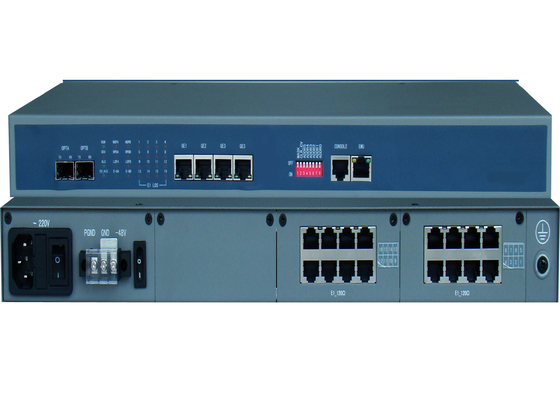 Μετατροπέας E1 με 4/8/16 θύρες E1 και 4 θύρες Ethernet και 2 θύρες SFP