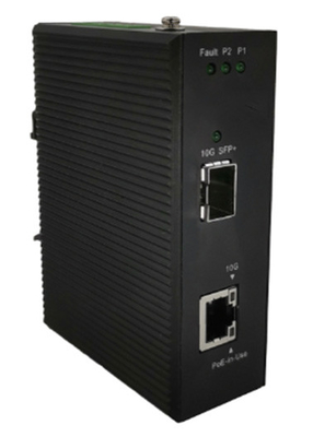 Βιομηχανικός μετατροπέας μέσων 802.3bt 90W 10G PoE Τύπος επεξεργασίας αποθήκευσης και μεταφοράς