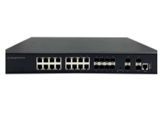 10G Διαχειριζόμενος διακόπτης Ethernet ινών με 4 θύρες 1G/10G SFP+ και 16 θύρες Ethernet 1000Mbps +8 θύρες SFP 1000Mbps