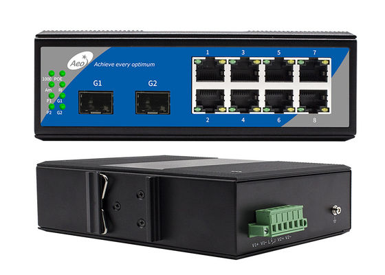 8 ο διακόπτης Gigabit Ethernet λιμένων με το SFP 1310/1550nm διαχειρίστηκε 2 SFP και 8 λιμένες σημείου εισόδου Ethernet
