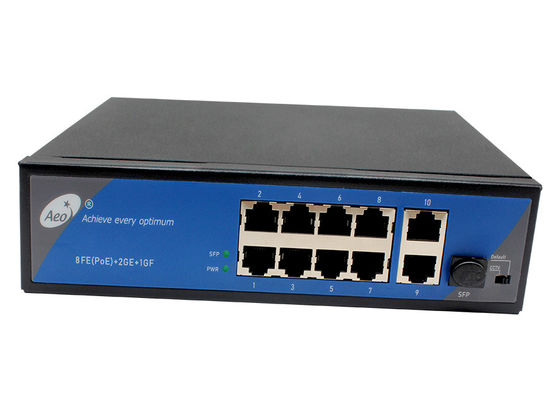 IP40 Ethernet Fiber Switch Industrial 1 Gigabit SFP και 2 Gigabit Uplink Ports και 8 10/100M POE Ports