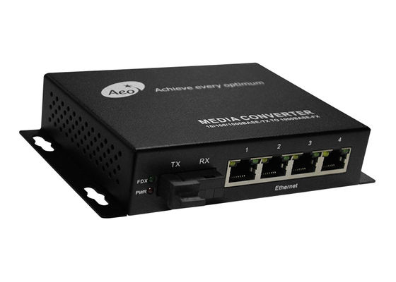 IP30 ίνα στο μετατροπέα 4 μέσων Ethernet Ethernet με 1 λιμένα ινών