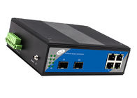 Πλήρες Gigabit 4 διακόπτης 4 οπτικών ινών λιμένων Ethernet 2 αυλακώσεις SFP