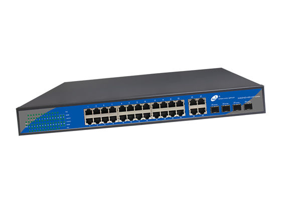 24 διακόπτης ινών Gigabit SFP λιμένων, 10/100/1000M διακόπτης σημείου εισόδου 19 ίντσας