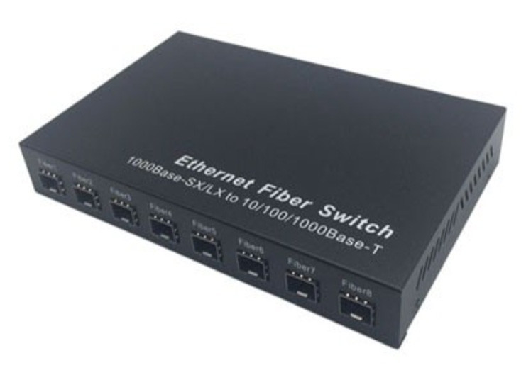 Εναλλακτικός διακόπτης Gigabit Fiber SFP 1.25Gbps 8 θύρες SFP και 2 θύρες RJ45
