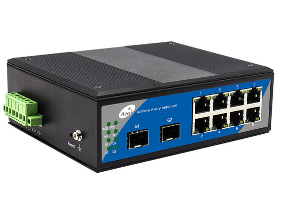 Διοικούμενος διακόπτης πλήρες Gigabit 8 σημείο εισόδου Ethernet 2 σημείου εισόδου SFP λιμένας SFP
